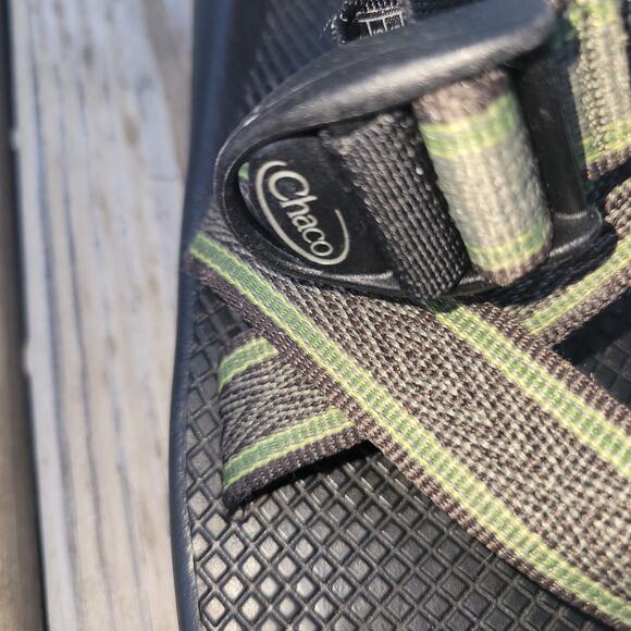 Chaco Z Cloud Sandals Men Size 11 Hiking Strappy Shoe Green Brown Walking Vibram - Picture 5 of 7